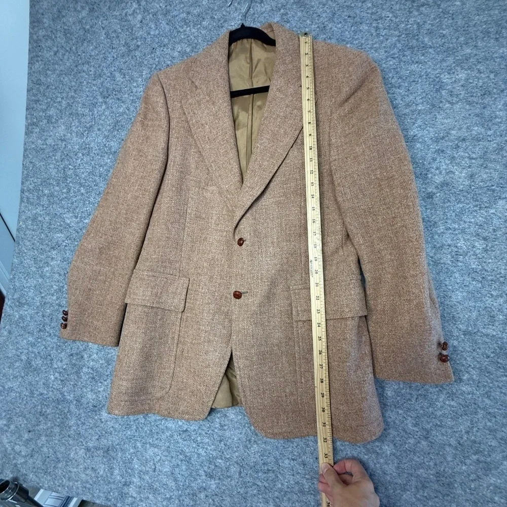 Harris Tweed Freedman Academia Camel Brown Wool Sport Coat Blazer Jacket Mens - Picture 5 of 12